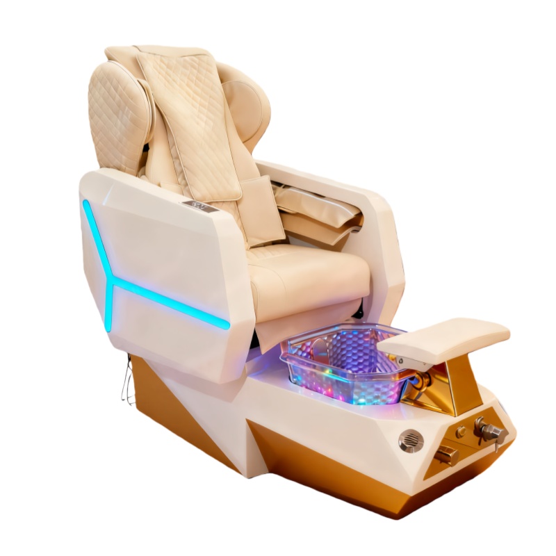 Gold Luxury Massage Foot Massage Chair with Drainag